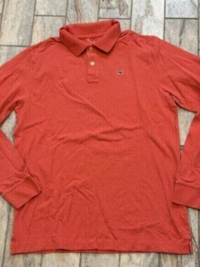 Vineyard Vines boys youth XL size 18 Salmon Polo long sleeve MSRP $69.50